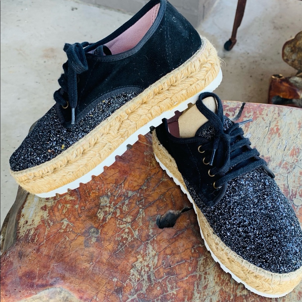 Spartum glitter shoes with platform